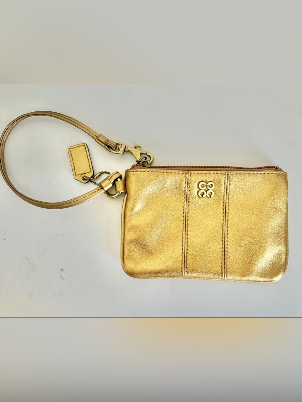 Coach Julia Spotlight Leather Small Wristlet (Model No.: 46810B)